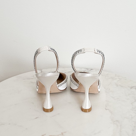 Stuart Weitzman Gemcut Xcurve Crystal Slingback 110mm Pump Size 6.5 - Picture 8 of 12